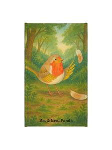 Mr. & Mrs. Panda Полотенце с рисунком в виде перьев малиновки, без надписи, белого цвета