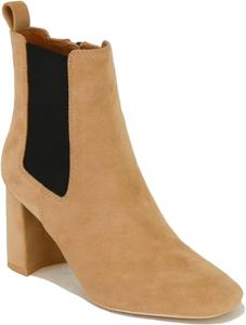 Женские челси с широким каблуком, вестерн-ботинки, ковбойские ботинки с круглым носком и массивной подошвой Beast Fashion, Tan