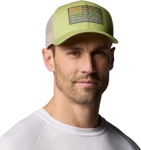 Columbia PFG Fish Flag Mesh Snap Back, Pear/Fossil/Fish Flag