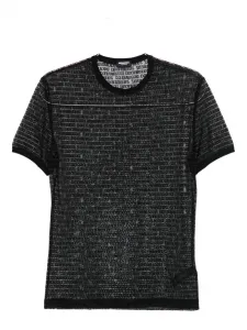 Футболка с логотипом и сетчатым принтом DSQUARED2, черный