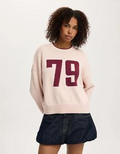 Свитер Cotton On Cotton с круглым вырезом розового цвета