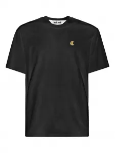 Футболка с вышитым логотипом Just Cavalli, черный