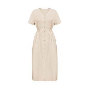 Платье Deep Breath с короткими рукавами, абрикосовый