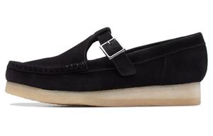 Clarks Повседневные однобортные туфли Originals WALLABEE T-Bar, женские, черные