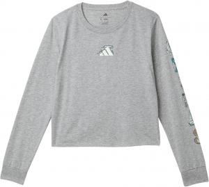 Футболка adidas Kids Regular Fit Heather Tee, цвет Medium Grey Heather