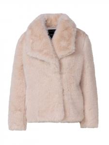 Женская куртка с подкладкой из искусственного меха белого цвета KOROSHI