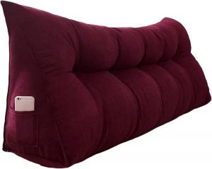 Generic Подушка-ограничитель для матраса с боковым карманом, серо-коричневая Wine Red