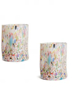 Комплект bicchieri из двух ваз с принтом, 9х7,5 см, Bitossi Home, белый