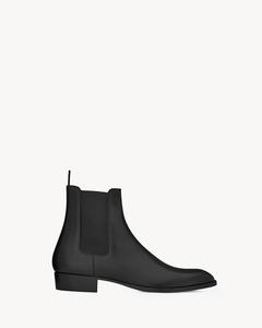 Ботинки челси Wyatt из гладкой кожи Saint Laurent, черный