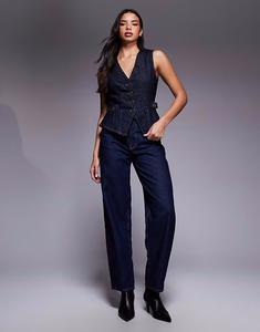 Джинсовый жилет из темного денима River Island