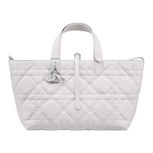 DIOR Женская сумка среднего размера из мягкой серой кожи коровы