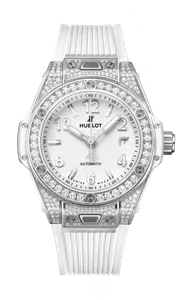 Часы Hublot Big bang one click steel с бриллиантами 33 мм