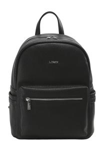 Рюкзак, экокожа, эмблема, однотонный, женский L.CREDI, черный