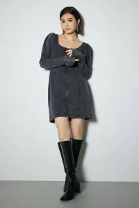 Облегающее мини-платье в джинсовом стиле Rienda, цвет Black