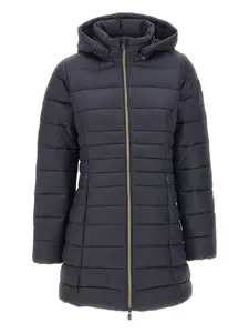 Стеганое пальто с капюшоном Iris Reese Save The Duck, черный