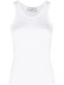 Полупрозрачный топ Coperni, белый