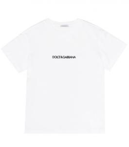 Хлопковая футболка с логотипом Dolce&Gabbana, белый