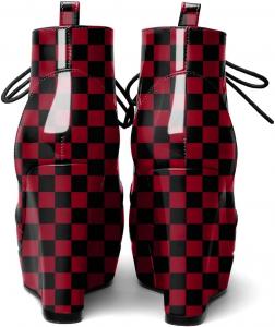 Younton Ботильоны на танкетке с круглым носком для женщин, платформенные, шнуровка, каблук 4 дюйма, теплые ботинки для вечеринок и вечерних мероприятий