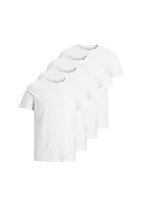 Мужская футболка, 4 шт. в упаковке - JACBASIC CREW NECK TEE, с коротким рукавом, однотонная, хлопок JACK & JONES
