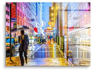 Картина из акрилового стекла ArtMind New York City Lights, 60x40 см, многоцветный