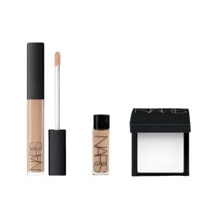 Набор пробников макияжа тональный крем-консилер с рассыпчатой пудрой набор пробников натуральное выравнивание тона кожи NARS