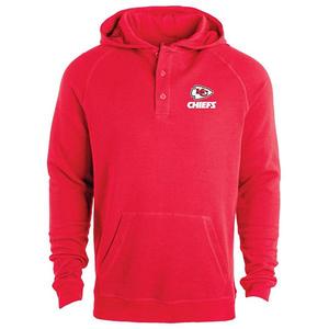 Мужской красный свитшот с капюшоном kansas city chiefs montana raglan thermal Dunbrooke