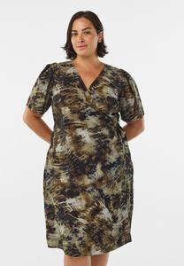 Платье Zizzi Day dress, Green Camo Aop/Green