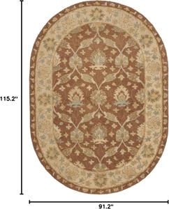 Ковер ручной работы SAFAVIEH, 229 x 290 см, Antiquity Collection овальный brown / taupe AT315A традиционный восточный премиум шерстяной
