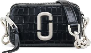 Сумка The Croc-Embossed Chain Snapshot Marc Jacobs, черный