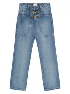 Джинсы с карманами и пряжками ISABEL MARANT, синий