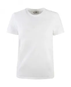 Футболка из хлопкового трикотажа Elisabetta Franchi, белый