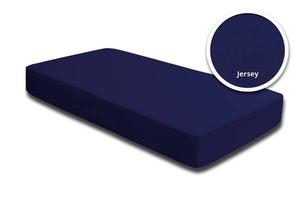 Простынь на подгонке One-Home Jersey navy blau 90x200cm, 90x25x200 см, синий