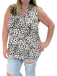 Топ без рукавов «Daisy Gabby» в черном/белом цвете honeyme
