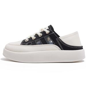 Легкие и дышащие низкие скейтбордские туфли женские RENBEN, бежево-черные