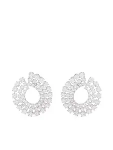 Серьги-кольца Matrix Swarovski, белый