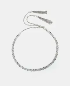 Цепной пояс с бриллиантами Latouche, серебряный