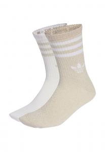 Носки Adidas Originals 3S GLITTER CR 2PACK, Ice Gold Met White/Beige