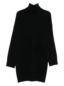 Мини-платье с длинными рукавами Roberto Collina, черный