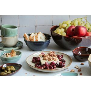 Обеденная тарелка Cordelia, набор тарелок из каменной керамики Mäser, коричневый/красный