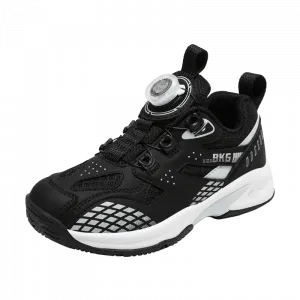 Нескользящие, амортизирующие, износостойкие, дышащие, низкие, повседневные кроссовки для детей BKG, черный/белый