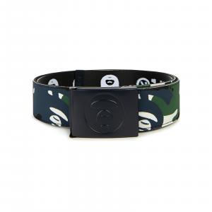 Aape Мужской полиэстеровый ремень 3,8 см, Green Stripes Pattern NYM