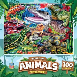 Шедевры мира животных, друзья-рептилии, пазл из 100 деталей Masterpieces Puzzles, multicolor