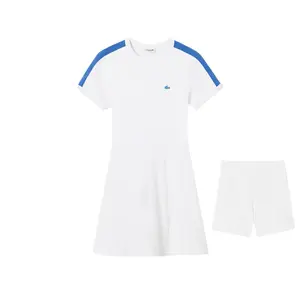 Женское платье с коротким рукавом LACOSTE, белый