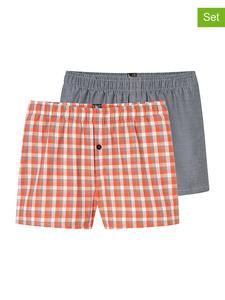 Schiesser Комплект из 2 штук: боксерские шорты серо-оранжевого цвета