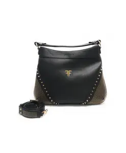 Черная сумка-хобо через плечо Fracomina, черный