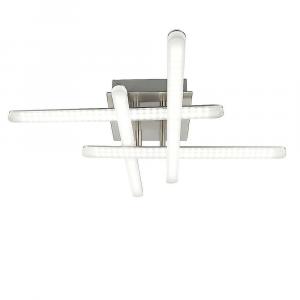 Globo Lighting Светодиодный потолочный светильник Трентино, серебристый металлик