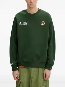 Толстовка с логотипом головы обезьяны AAPE BY *A BATHING APE, зеленый