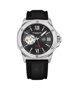 Мужские часы Legacy из черного каучука, двухцветный циферблат, круглые часы 50 мм Stuhrling