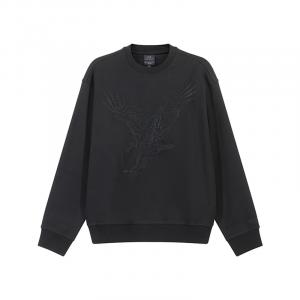 Свитшот с вышивкой орла ARMANI EXCHANGE, черный