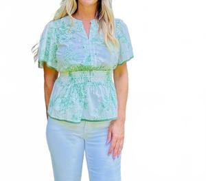 Полли топ в зеленом Umgee